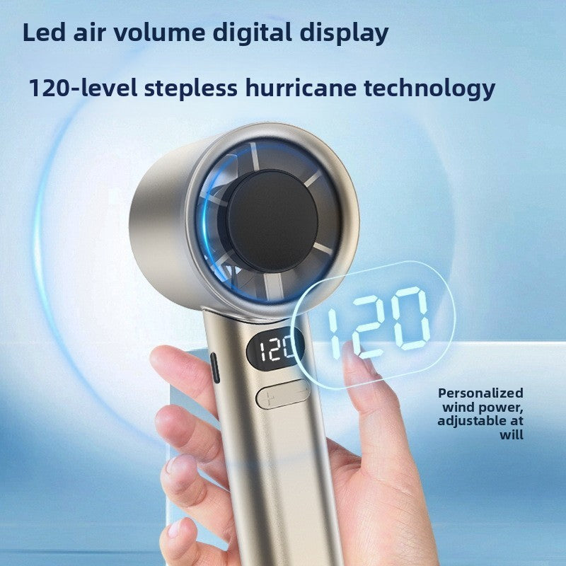 Mini Handheld Turbo Fan with Digital Display