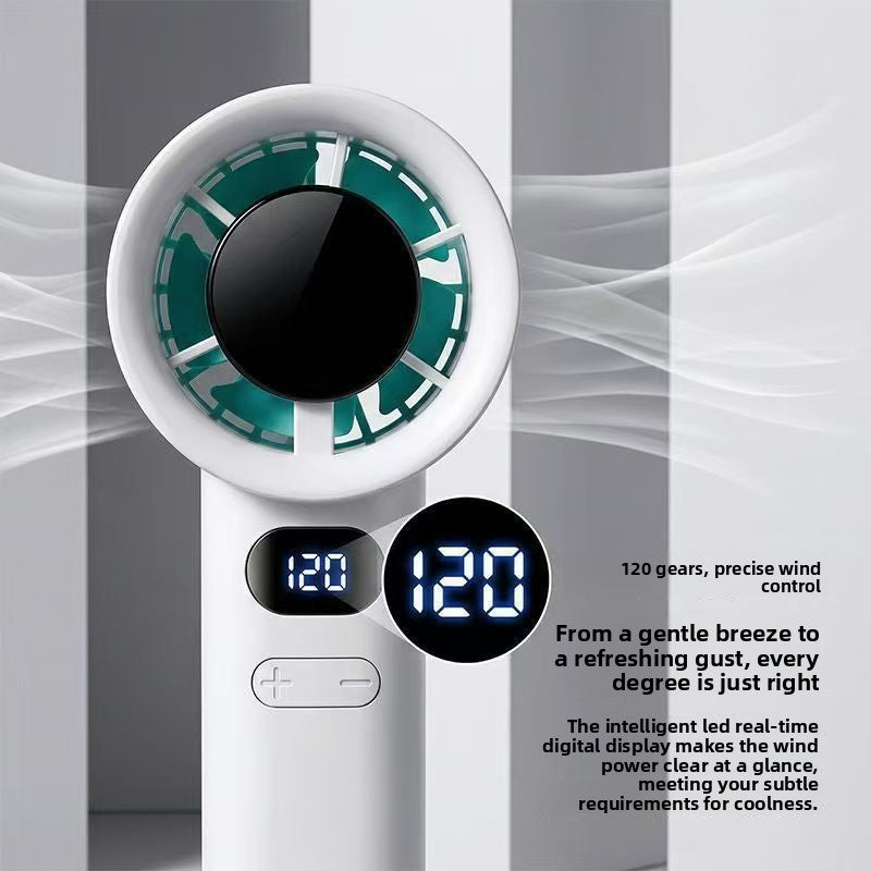 Mini Handheld Turbo Fan with Digital Display
